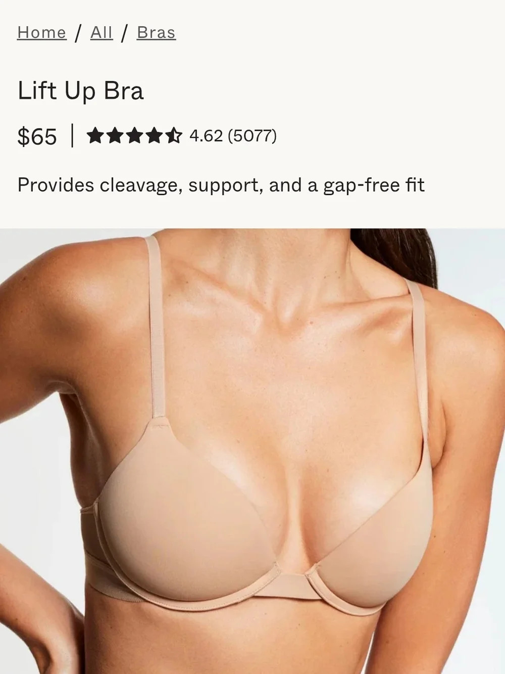 Pepper Lift Up Bra - Nude